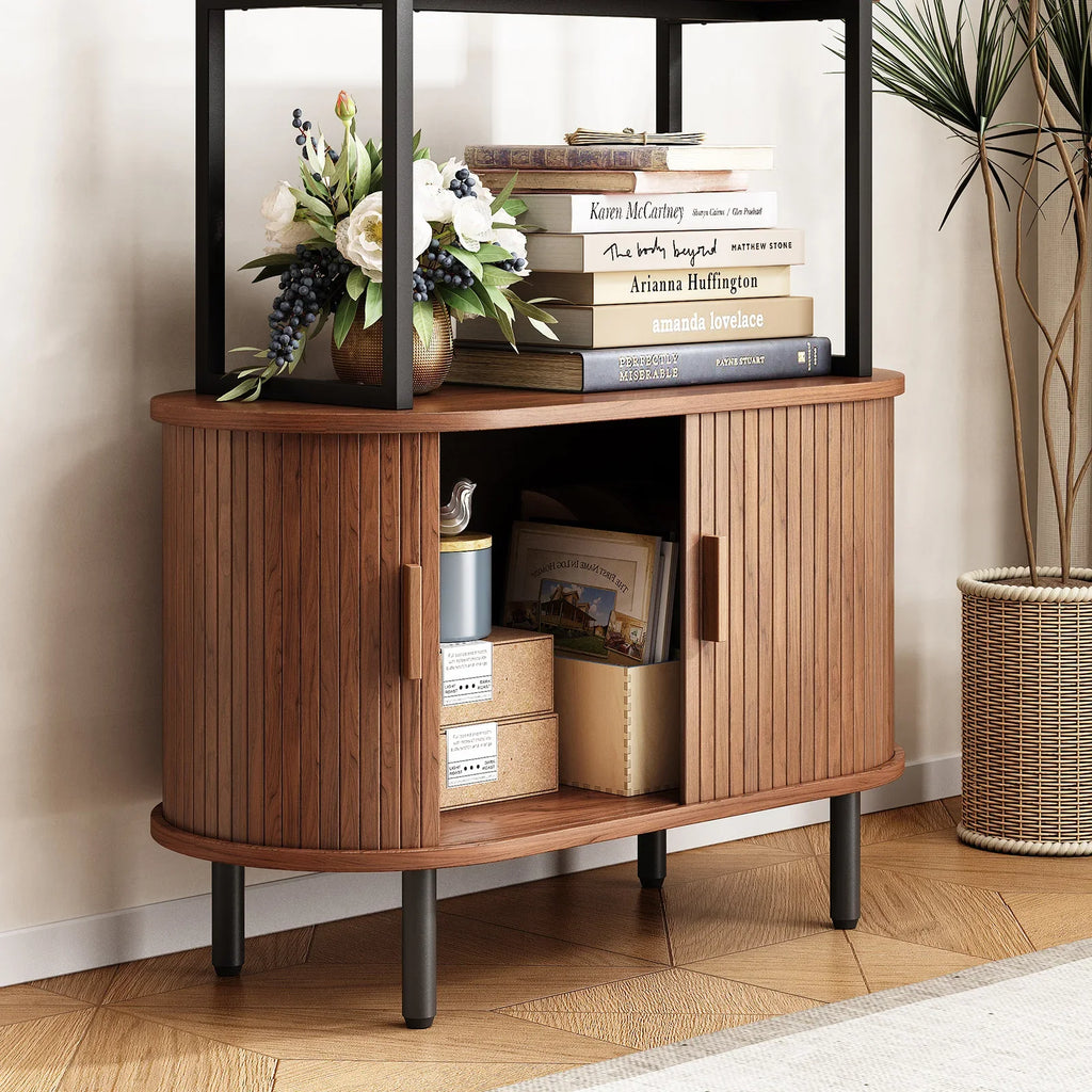 Stylish Tall Bookshelf with Storage